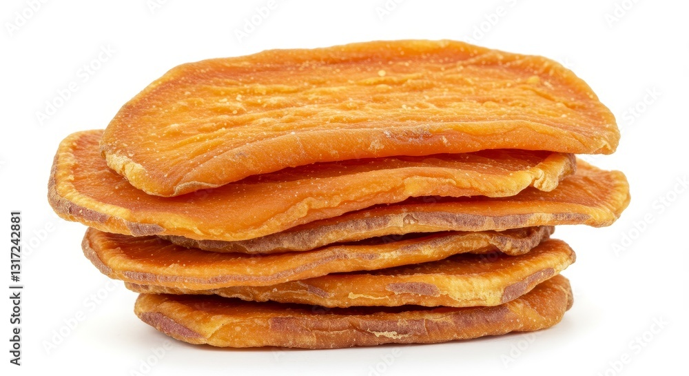 Delicious Sweet Potato Chips - A stack of crispy, sweet potato chips, perfect for a healthy snack. Great texture and flavor Delicious Sweet Potato Chips - A stack of crispy, sweet potato chips, perfect for a healthy snack. Great texture and flavor