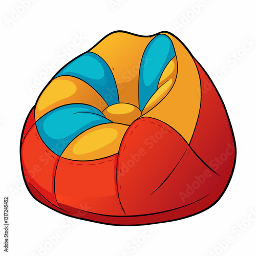 vector illustration of a bean bag chair