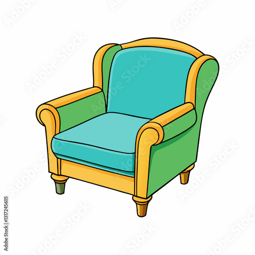 armchair isolated on white