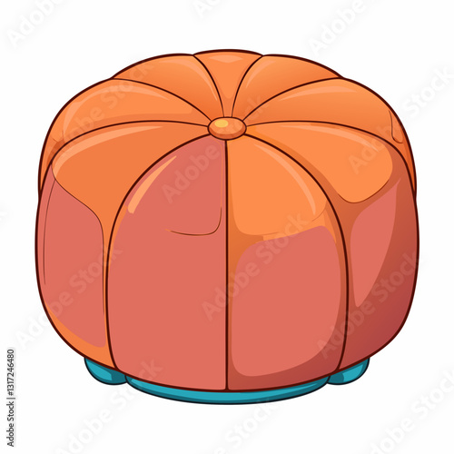 pouf isolated on white