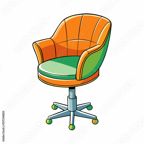 swivel chair isolated on white