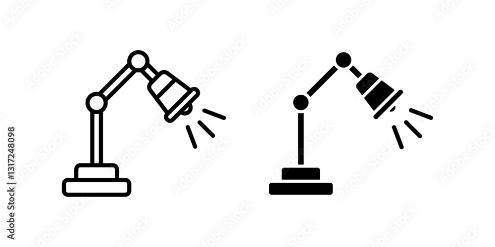 Obraz premium Table Lamp icon set. Flat illustration of icons on a white background