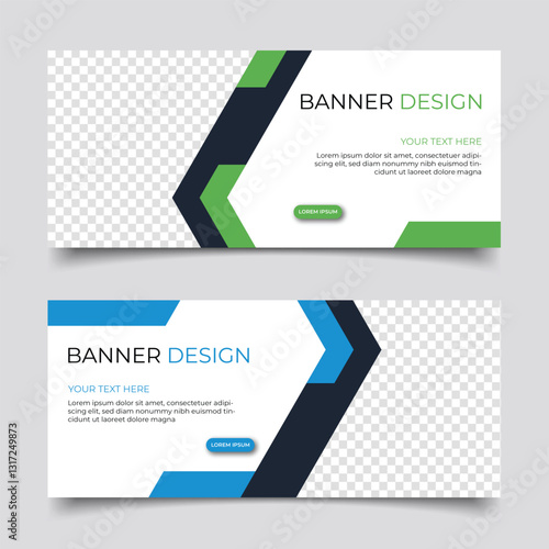 Modern business banner abstract design. Clean simple creative background vector template design