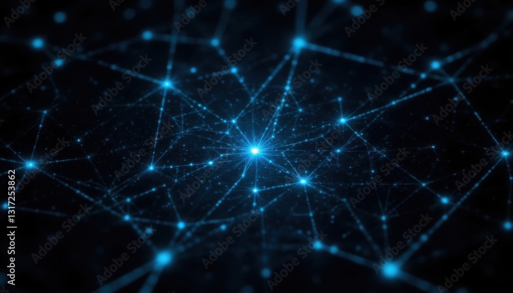 A mesmerizing view of a network map, connections glowing brightly against a dark void, creating a sense of infinite possibilities. A mesmerizing view of a network map, connections glowing brightly against a dark void, creating a sense of infinite possibilities.