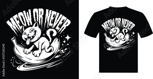 meow never t shart design, typography t shart design. Generated with AI