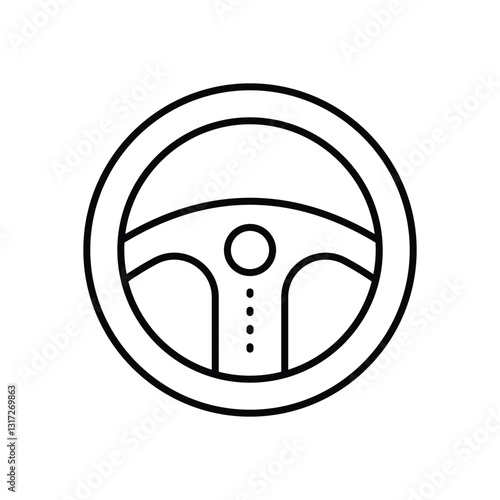 steering wheel Vector icon