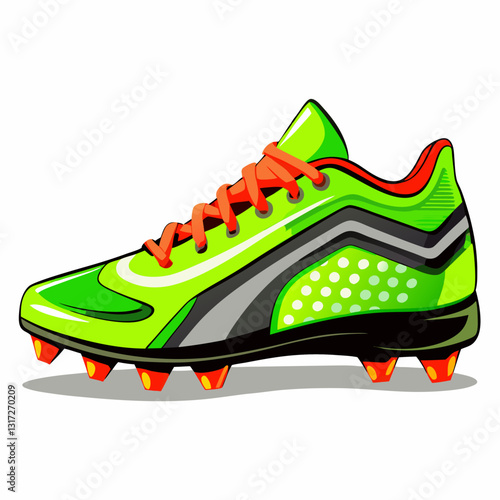 Vibrant NFL Cleats with Studs – Gritty Game-Ready Look & Dirt Smudges