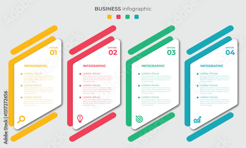 Steps Timeline Infographics Images Template Design, Business Concept With 4 Steps Or Options, Can Be Used For Workflow Layout, Diagram, Vector design