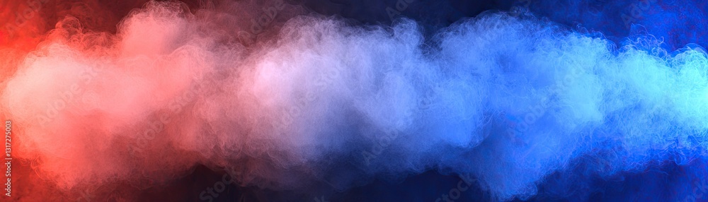 Red blue smoke cloud, dark background, abstract art, design Red blue smoke cloud, dark background, abstract art, design