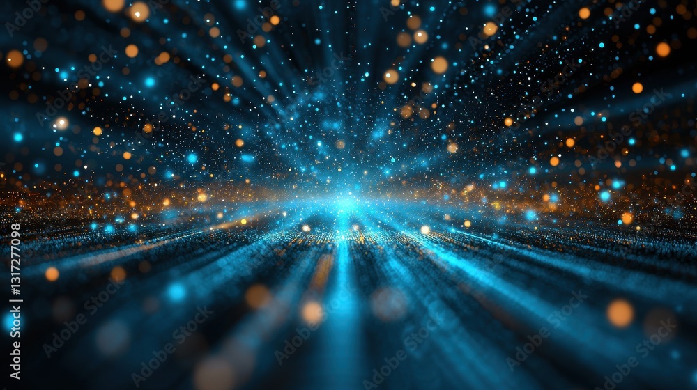 Fototapeta premium Vivid Abstract Background with Bright Lights and Dynamic Motion Effects