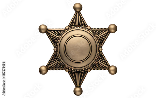 detailed sheriff star badge