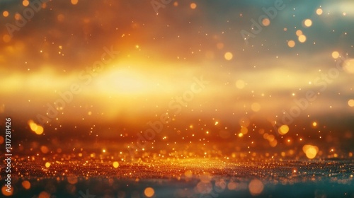 Wallpaper Mural Abstract golden bokeh background with sparkles and glow. Torontodigital.ca