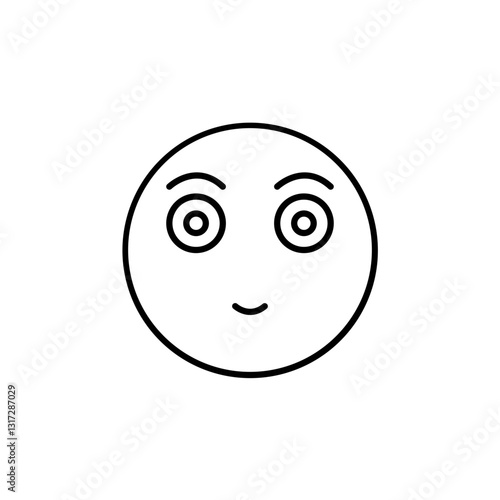 Flushed Face Emoji line icon