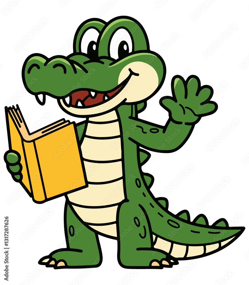 Naklejka premium Crocodile Clipart