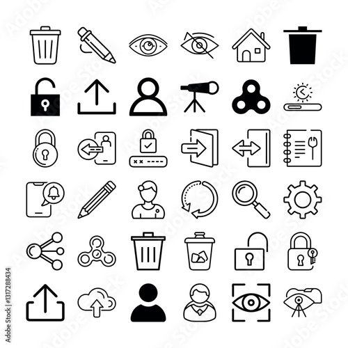 Modern UI and UX Icon Vector for Web and Apps
