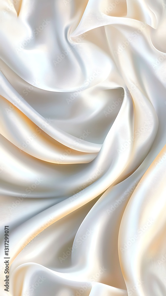 Fototapeta premium Elegant Soft Silk Fabric Texture Flowing in Graceful Waves for Background Design