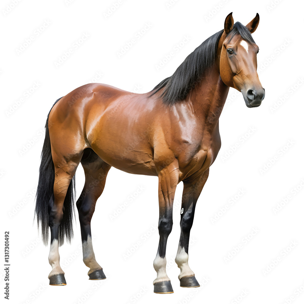 Fototapeta premium horse isolated on white background