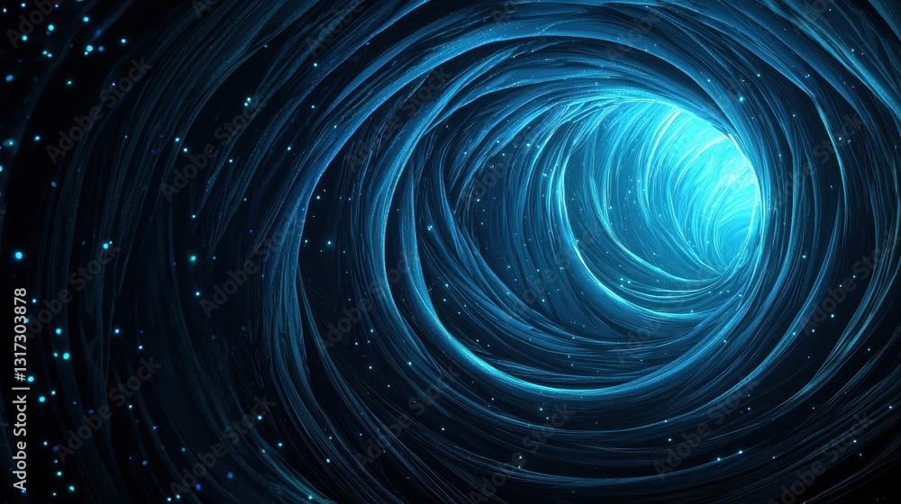 Swirling Blue Light Tunnel Abstract Background for Digital Art Swirling Blue Light Tunnel Abstract Background for Digital Art