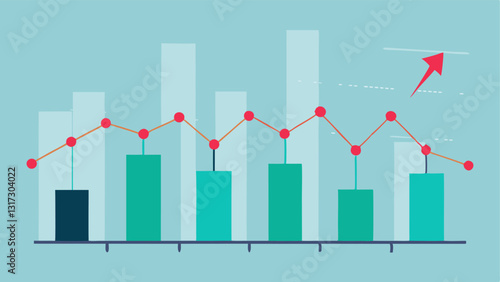 Graph with Support Lines A stock price graph with upward and downward movements overlaid with dashed horizontal support lines labeled Hedging Levels indicating points of risk