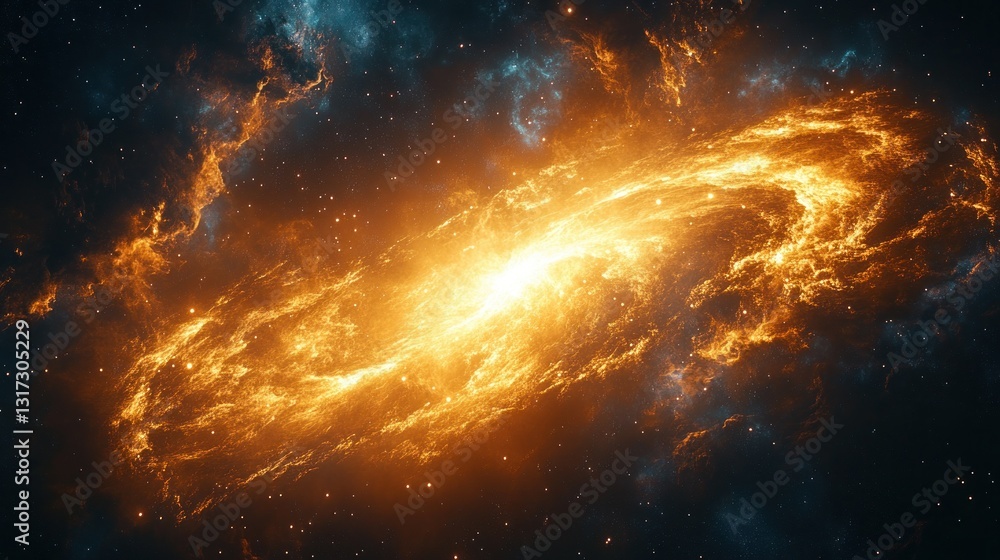 Fototapeta premium Cosmic fiery nebula