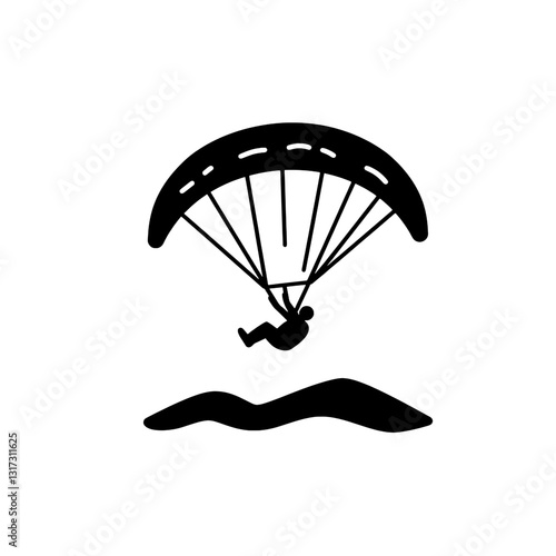 Exciting paragliding adventure soaring above serene landscapes with a thrilling rush of freedom
