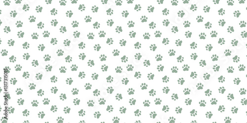 minimalist seamless pattern with cat paw print for fabric and wallpaper. animal paw print background