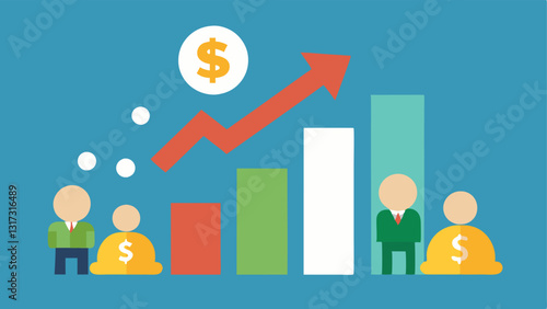 If Interest Rates Go Down A group of small businesses thriving with dollar bills and a down arrow next to a graphic of falling interest rates showing the benefits of lower