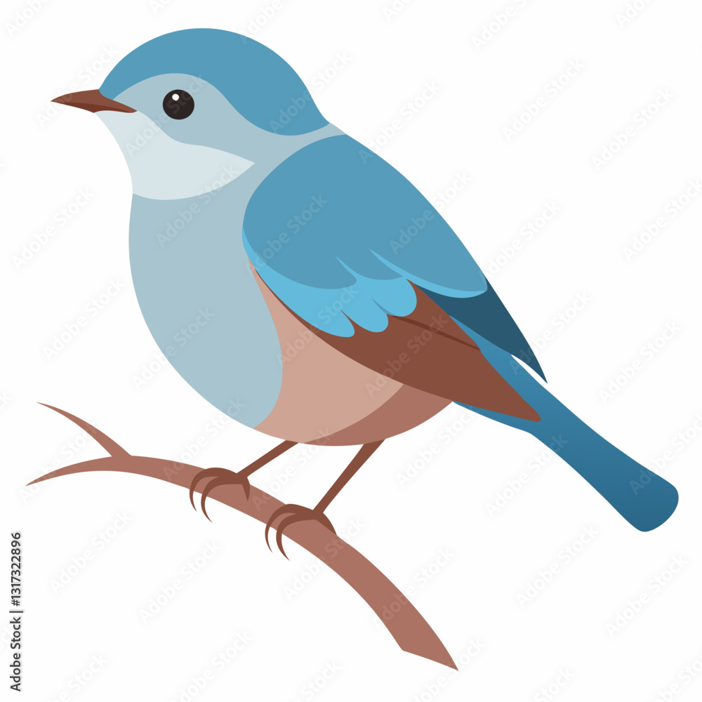 Obraz premium blue bird isolated on white background