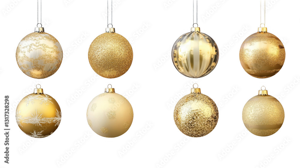 Elegant Gold Christmas Ornaments for Holiday Decoration Display Elegant Gold Christmas Ornaments for Holiday Decoration Display