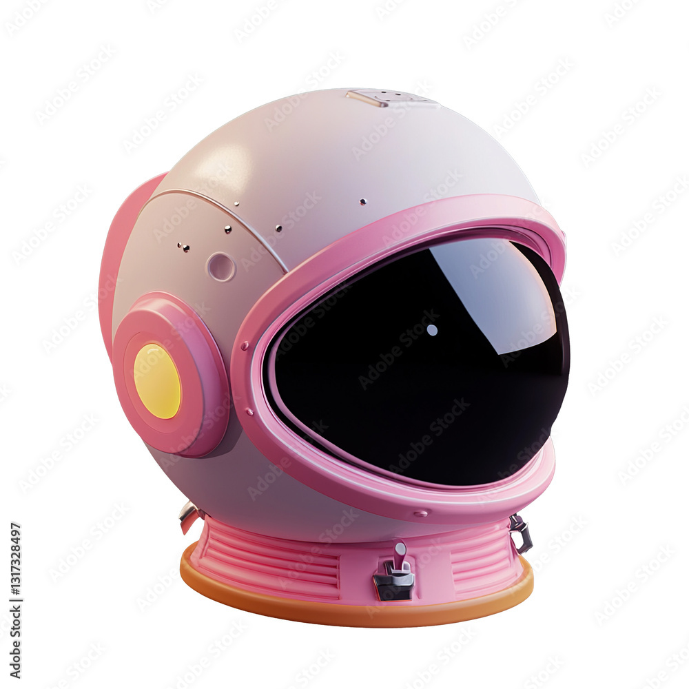 Pink Astronaut Helmet: Space Exploration Render. Pink Astronaut Helmet: Space Exploration Render.