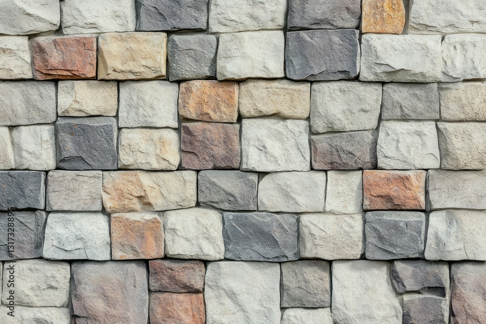Fototapeta premium Rustic white brick wall with weathered texture. AI generative
