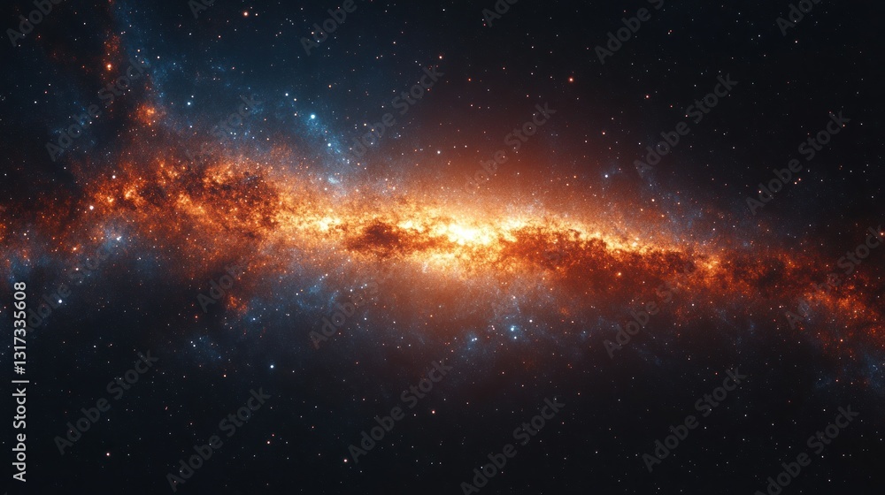 Cosmic nebulae, fiery galactic expanse Cosmic nebulae, fiery galactic expanse
