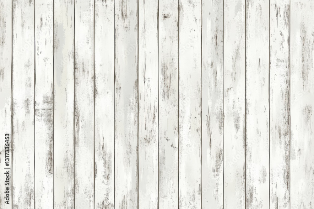 Naklejka premium White wooden plank texture with natural grain pattern. Artificial Intelligence image