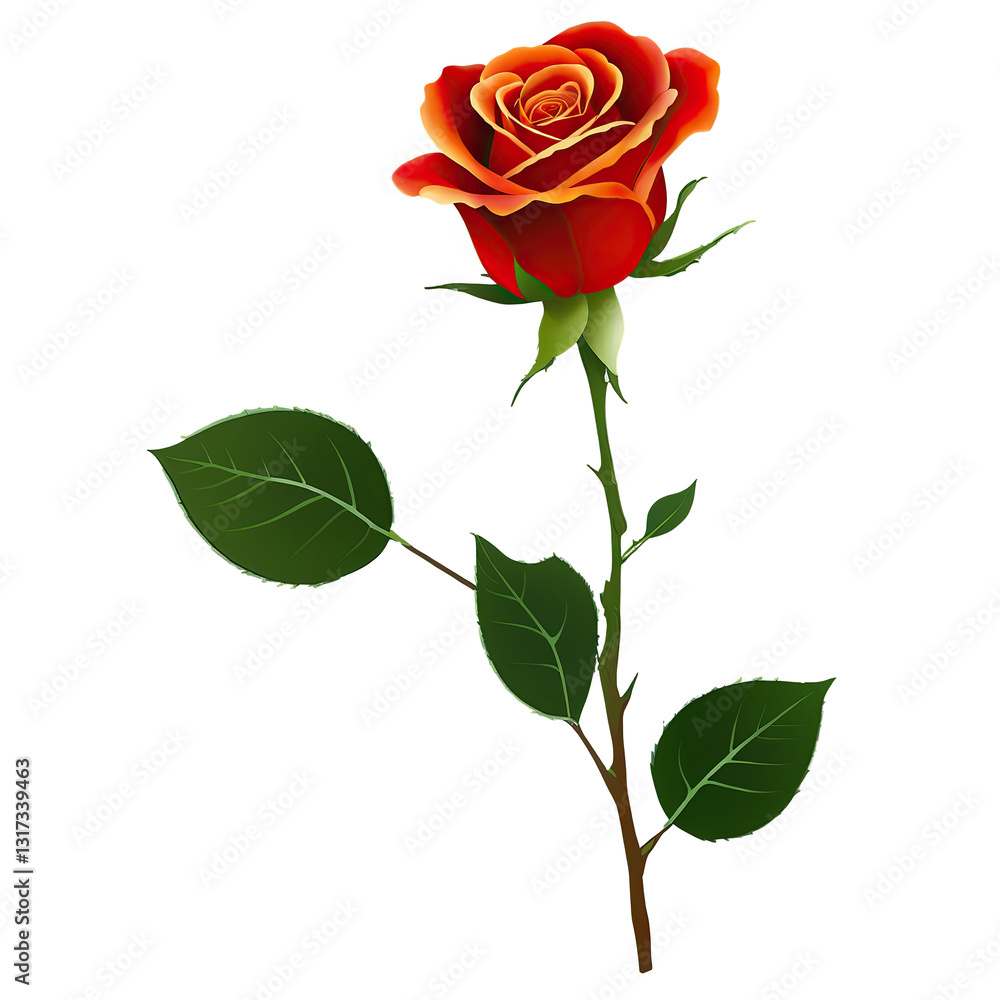 Stunning rose with glowing edges and vibrant colors against a warm, blurred background, highlighting its elegance and beauty Stunning rose with glowing edges and vibrant colors against a warm, blurred background, highlighting its elegance and beauty