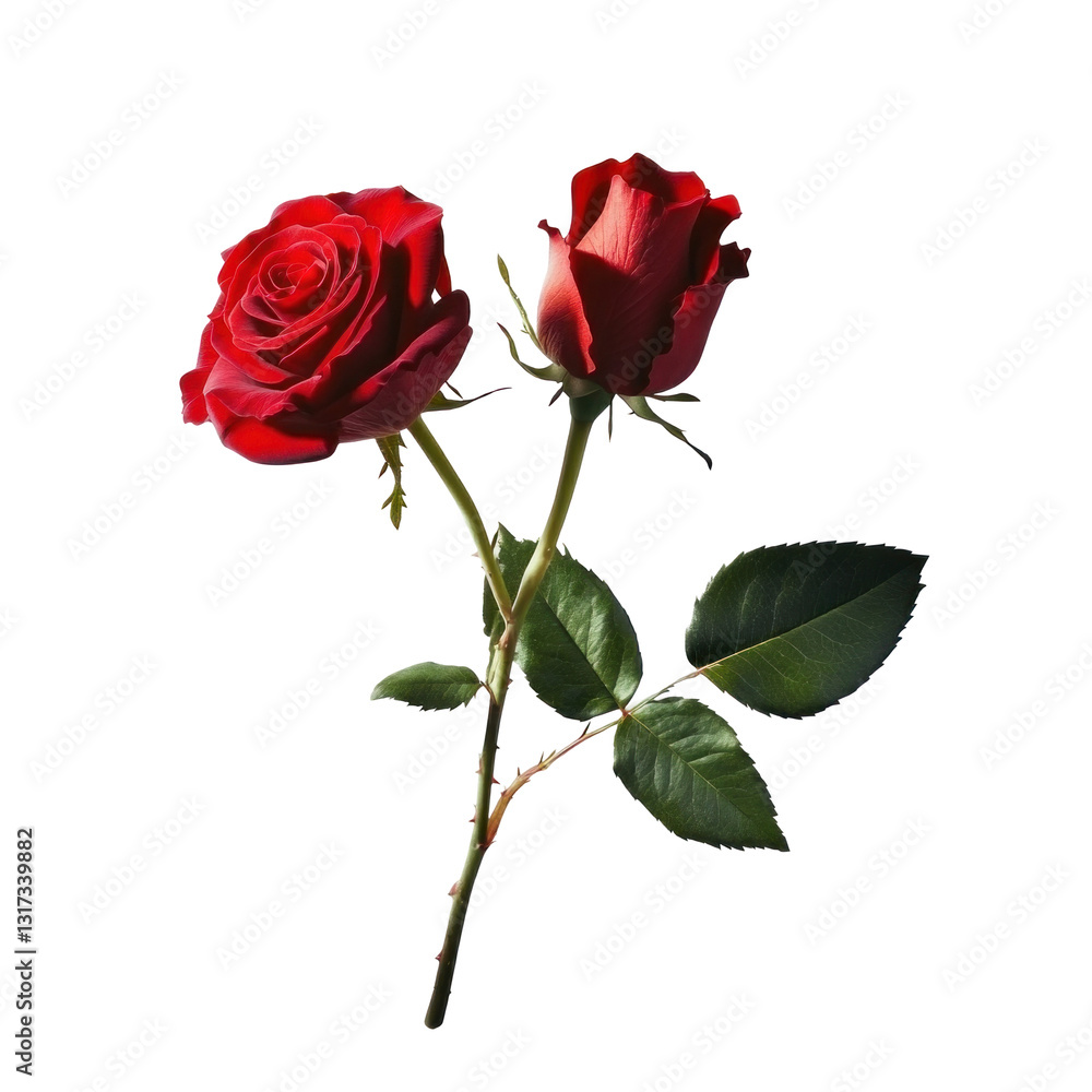Obraz premium red rose isolated on white