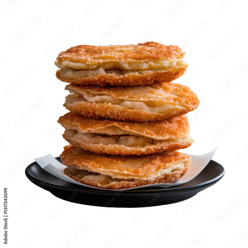 Crispy Fried Sesame Pastry Stack Crispy Fried Sesame Pastry Stack