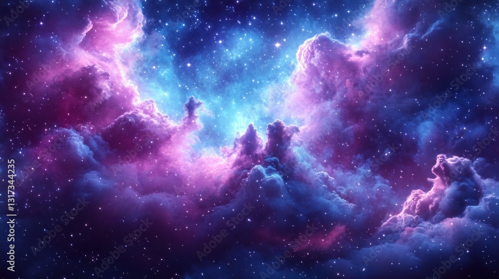 Fototapeta premium Cosmic nebulae swirls of vibrant colors