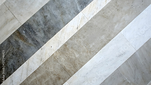 Diagonal marble steps, building exterior, sunlight, architectural texture, design background