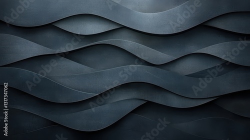 Metallic wavy wall texture, abstract background with lines and patterns for modern design