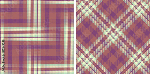Pastel Dusty Bruise Seamless Tartan Fabric Design