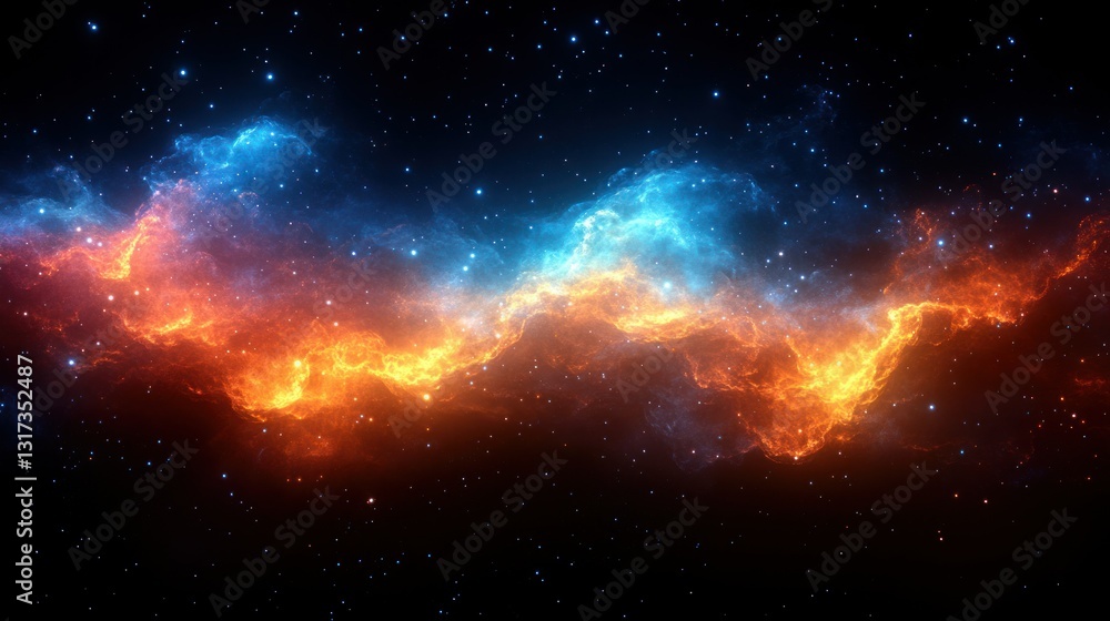 Cosmic nebulae, vibrant colors Cosmic nebulae, vibrant colors