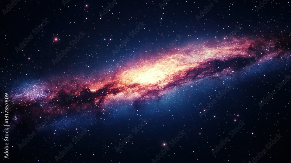 Fototapeta premium Cosmic spiral galaxy (1)