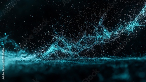 Dynamic water splash creating electric patterns abstract fluid environment close-up view visual concept