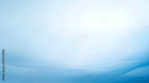 Soft Blue Abstract Background With Smooth Curves And Gradient Dreamlike Ethereal Atmosphere