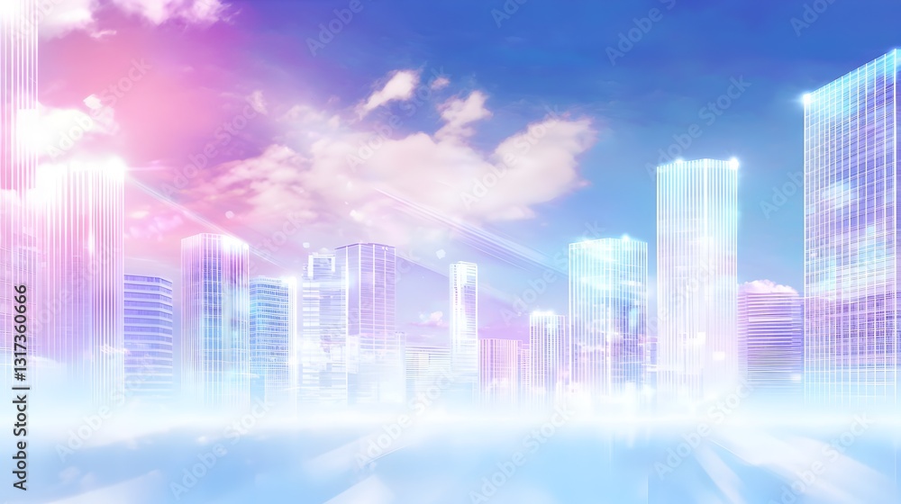 Naklejka premium A clear blue sky with a sun shining brightly