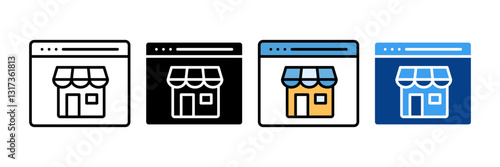 Web Page Icon Set Multiple Style Collection