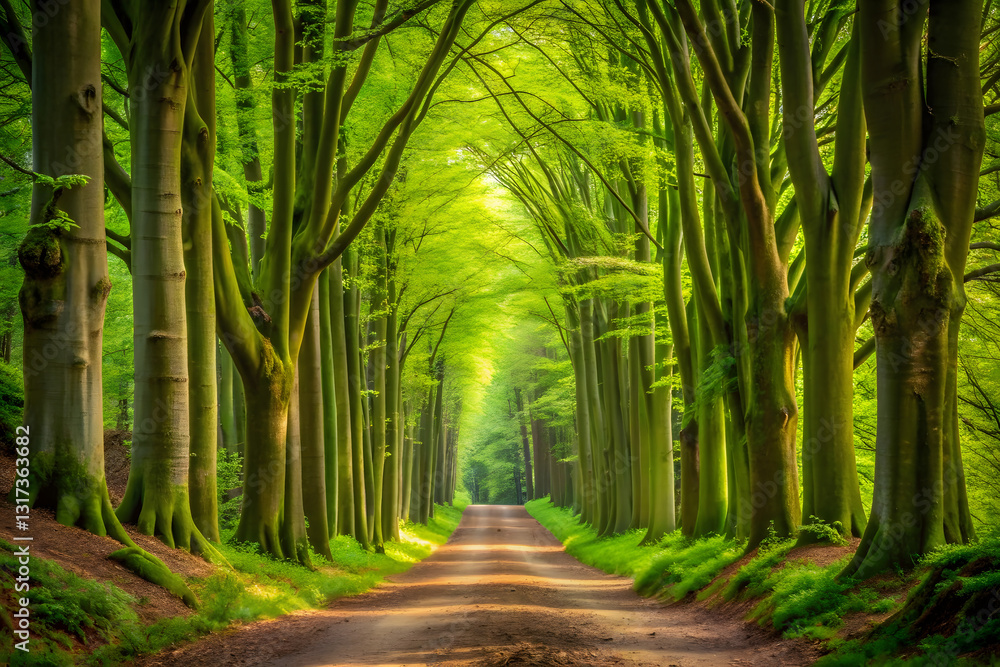 Fototapeta premium Bamboo Forest Path in Thailand on a Sunny Morning