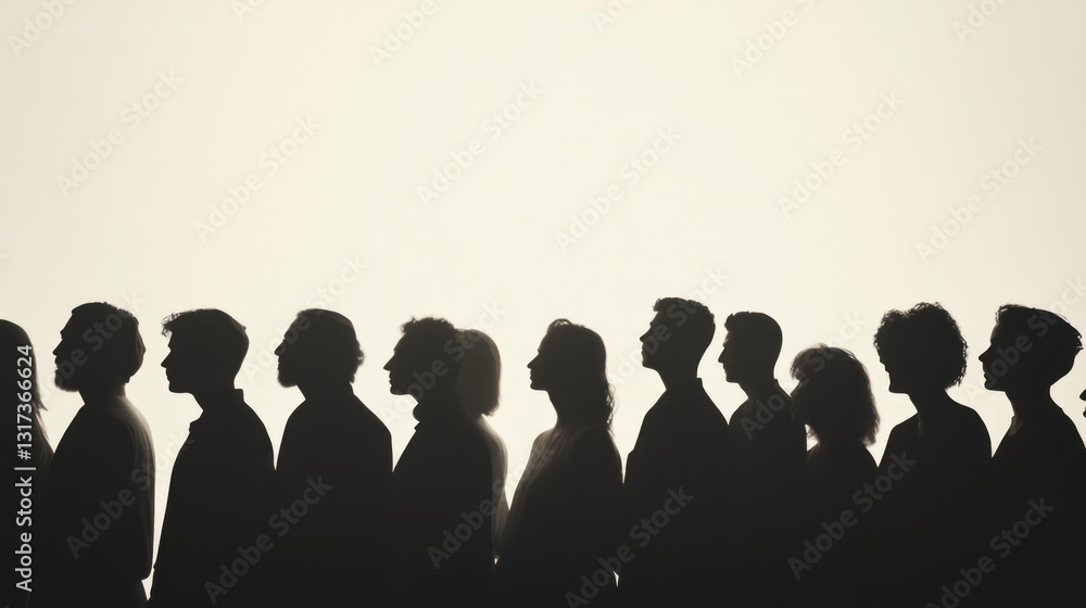 A group of people standing together, various ages and backgrounds A group of people standing together, various ages and backgrounds