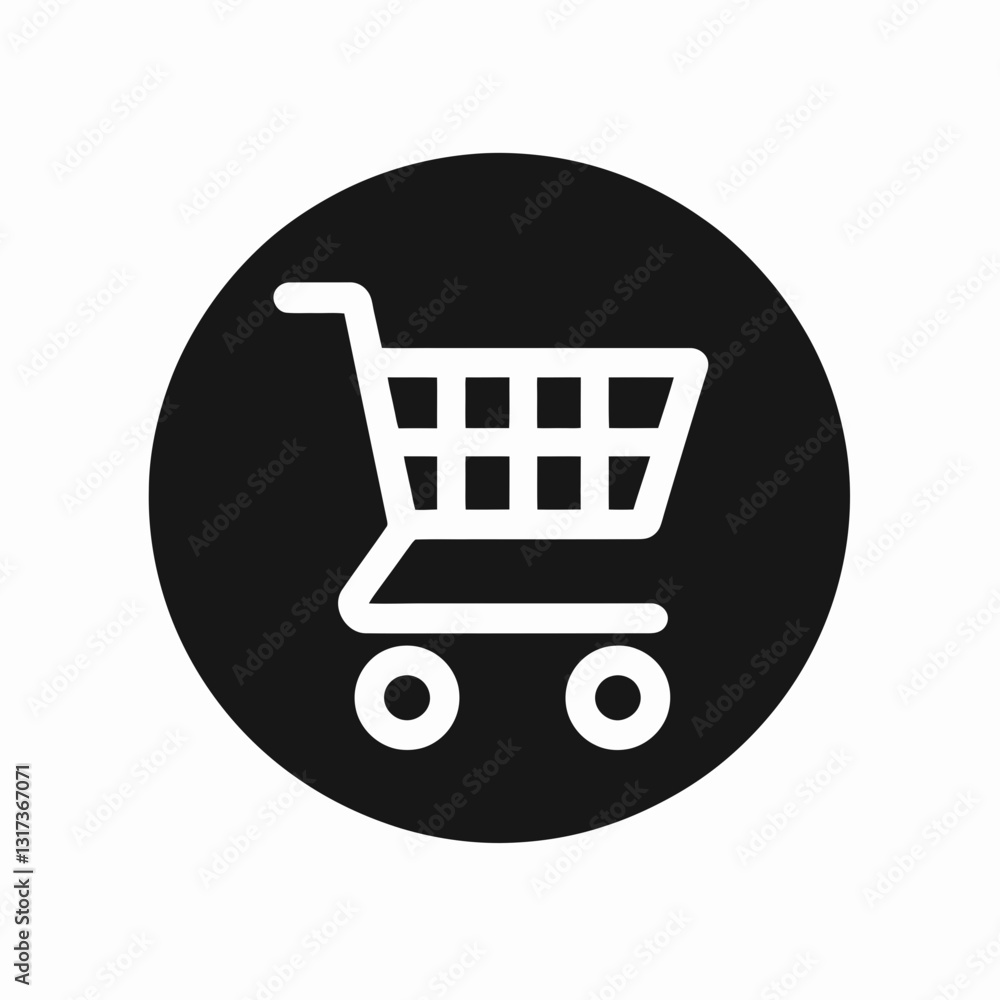 very simple flat and minimalist Trolley Cart silhouette in black on a white background very simple flat and minimalist Trolley Cart silhouette in black on a white background