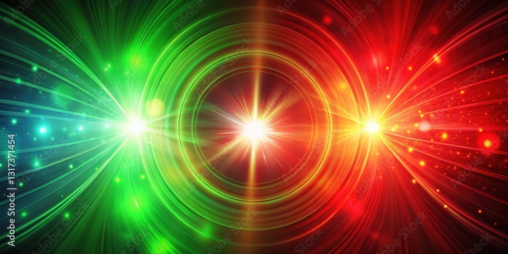 Fototapeta premium Abstract swirling background with bright lights and glowing particles, creating a dynamic and energetic visual experience.